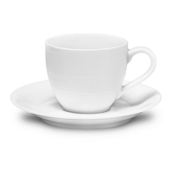 Чашка чайная с блюдцем Narumi Терраса, рельеф 280 мл, фарфор костяной