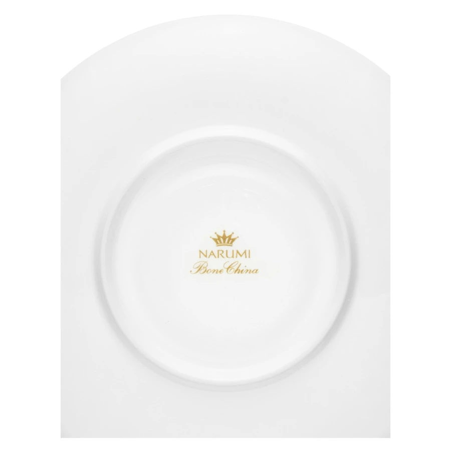 Чашка чайная с блюдцем Narumi Золотой ноктюрн 230 мл, фарфор костяной