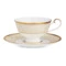 Чашка чайная с блюдцем Narumi Золотой ноктюрн 230 мл, фарфор костяной