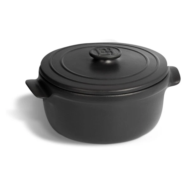 Кокотница для запекания Emile Henry Solo 550 мл, 17х13,5х9,5см, базальт, керамика жаропрочная