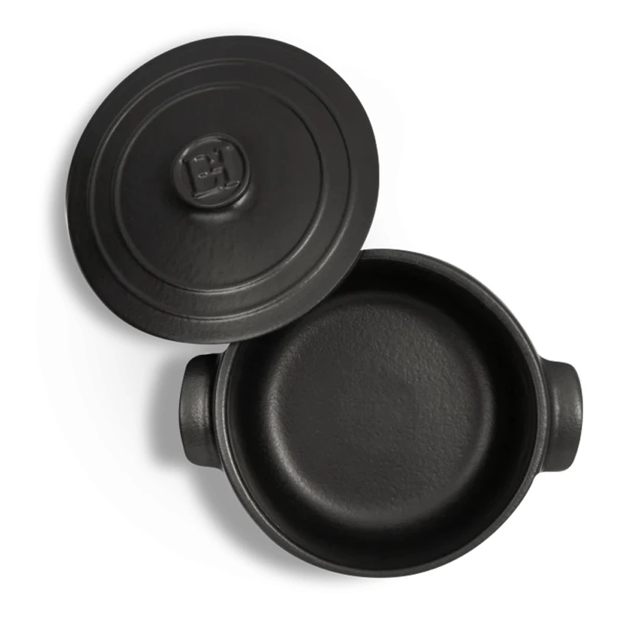 Кокотница для запекания Emile Henry Solo 550 мл, 17х13,5х9,5см, базальт, керамика жаропрочная