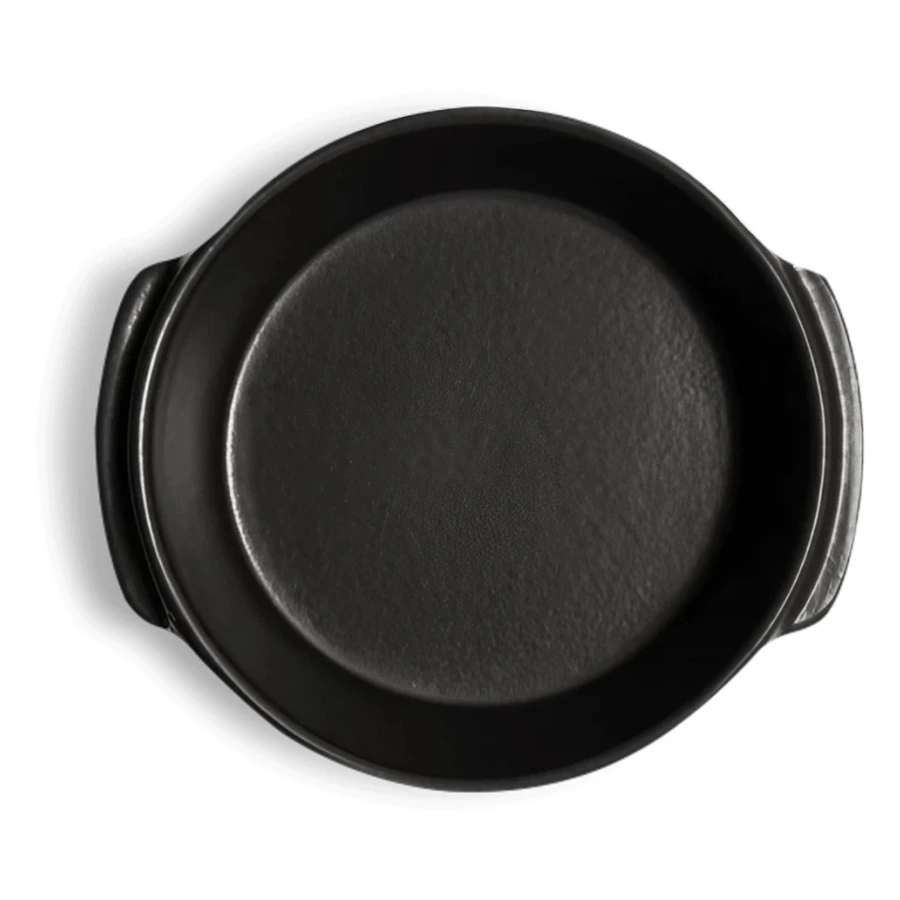 Мини-форма круглая для запекания Emile Henry Solo 600 мл, 17х15х5см, базальт, керамика жаропрочная