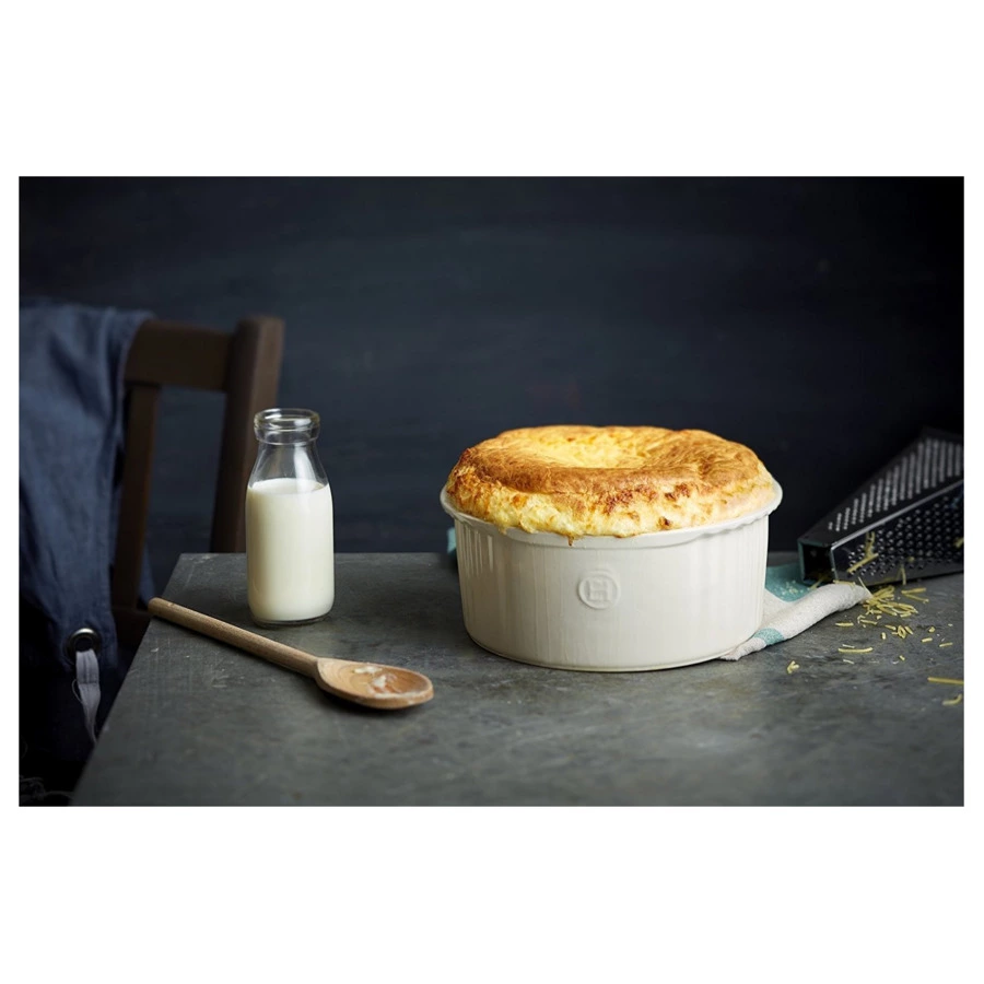 Форма для суфле Emile Henry, 2,2л, 23х21х8,5см, гранат, керамика жаропрочная