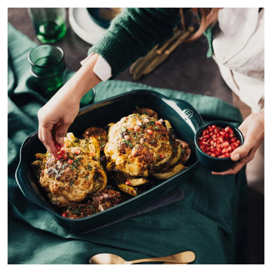 Форма для запекания Emile Henry прямоугольная 4л, 42х27х8,5см, кедр, керамика