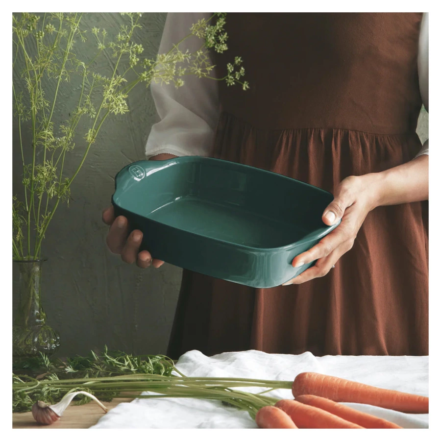 Форма для запекания Emile Henry прямоугольная 4л, 42х27х8,5см, кедр, керамика