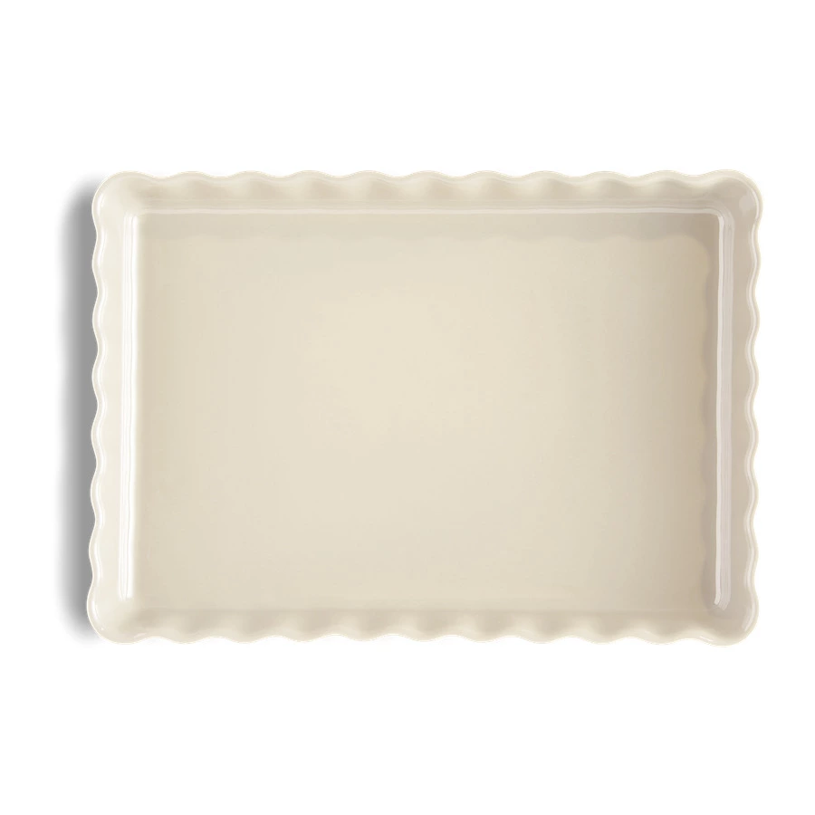 Форма для пирога Emile Henry прямоугольная 2,4л, 33,5х24х5см, крем, керамика