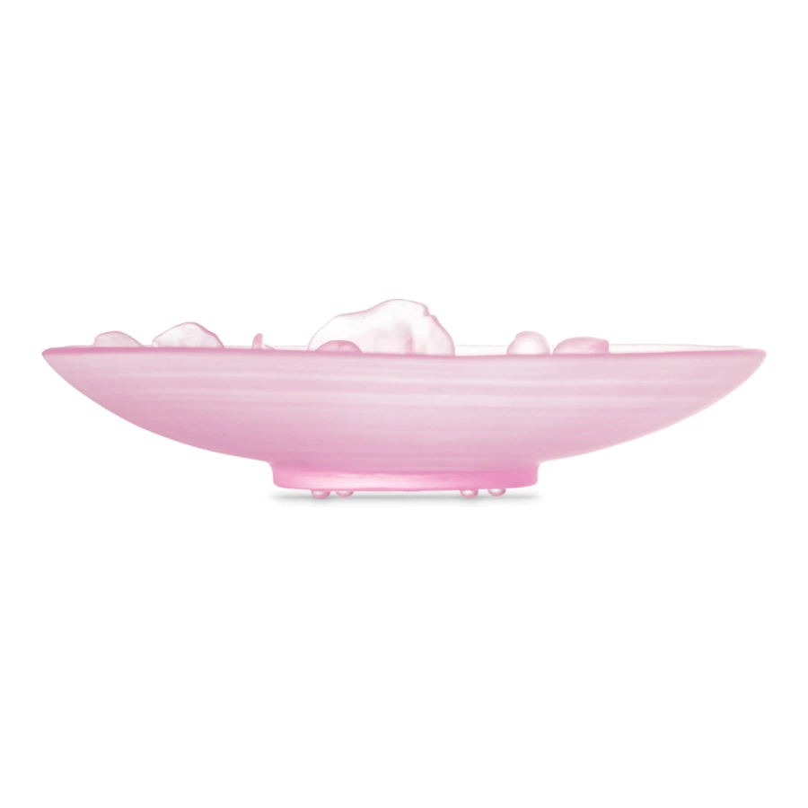 Блюдо Decor de Table Pate de Verre Cristal Орхидея 18 см, хрустальное тесто, розовое, п/к