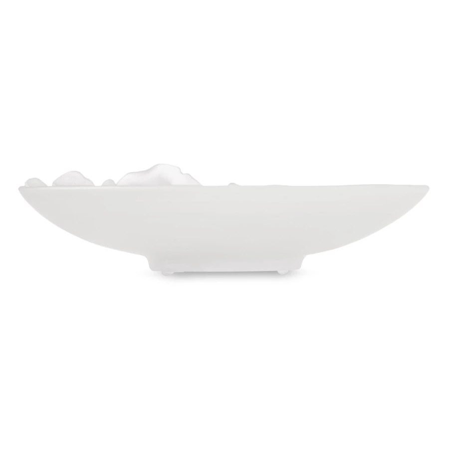 Блюдо Decor de Table Pate de Verre Cristal Орхидея 18 см, хрустальное тесто, белое, п/к