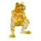Фигурка Decor de Table Pate de Verre Cristal Лягушка Стоит, хрустальное тесто, янтарно-зеленая, п/к