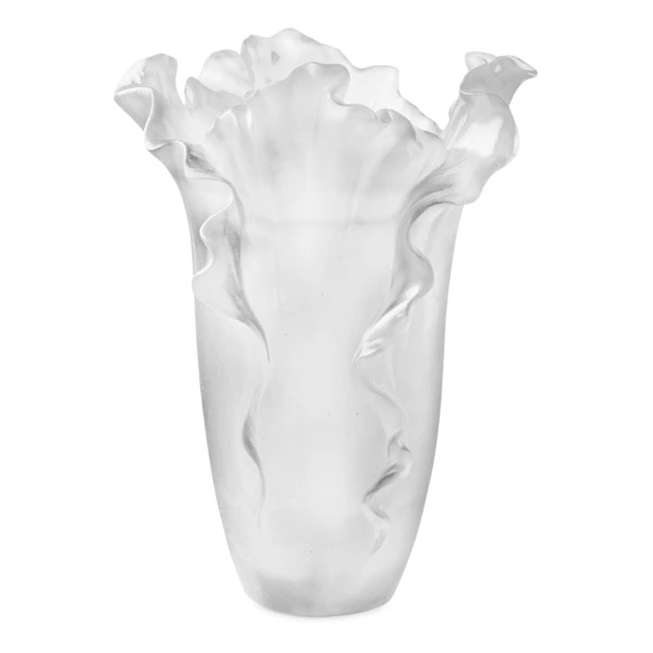 Ваза настольная Decor de Table Pate de Verre Cristal Мак 20 см, хрустальное тесто, белая, п/к