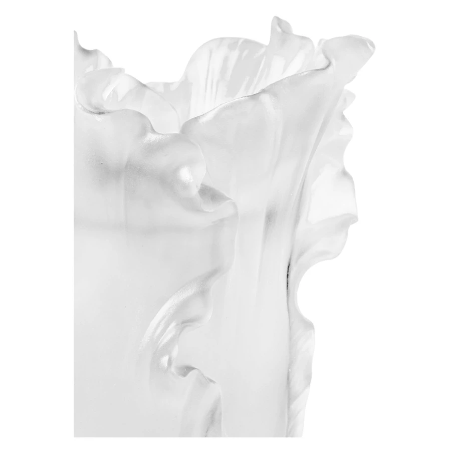 Ваза настольная Decor de Table Pate de Verre Cristal Мак 20 см, хрустальное тесто, белая, п/к