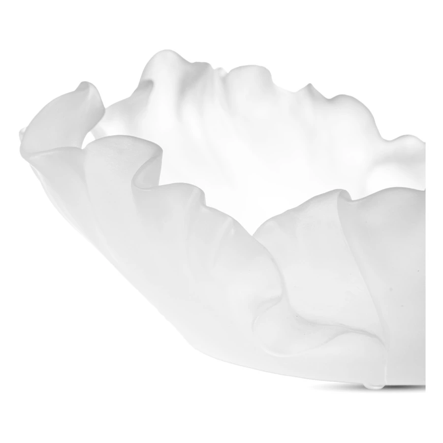 Чаша декоративная Decor de Table Pate de Verre Cristal Мак 30 см, хрустальное тесто, белая, п/к