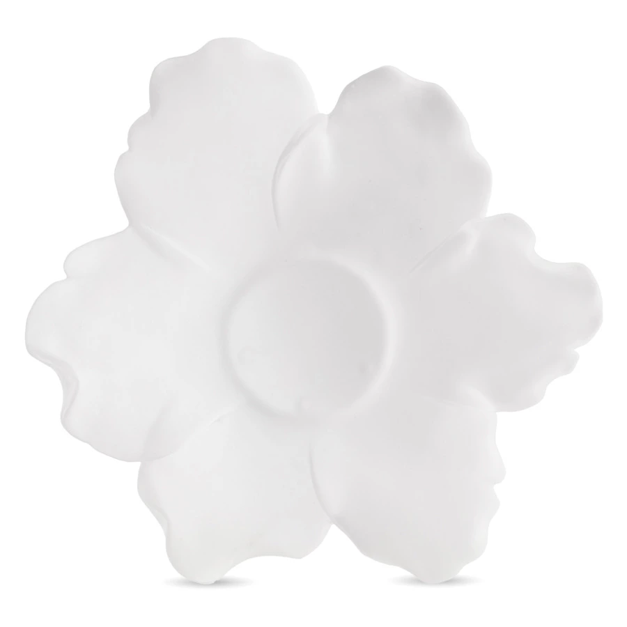 Чаша декоративная Decor de Table Pate de Verre Cristal Мак 18 см, хрустальное тесто, белая, п/к