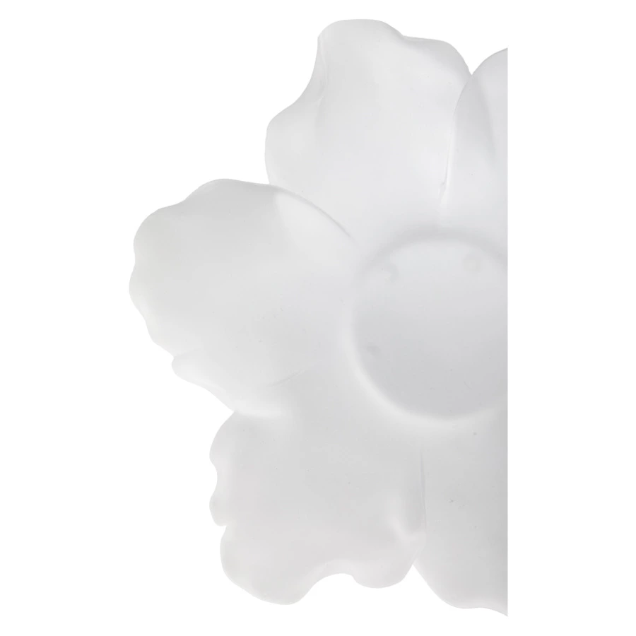 Чаша декоративная Decor de Table Pate de Verre Cristal Мак 18 см, хрустальное тесто, белая, п/к