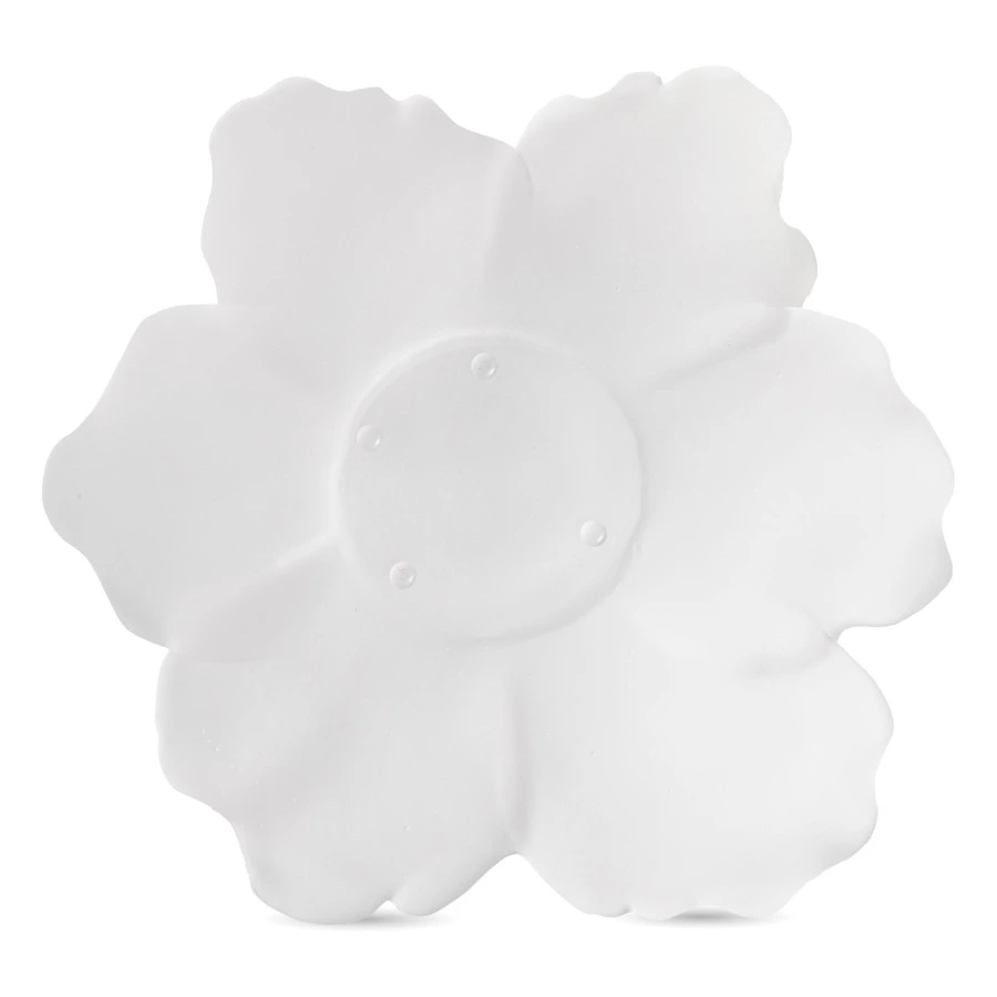 Чаша декоративная Decor de Table Pate de Verre Cristal Мак 18 см, хрустальное тесто, белая, п/к