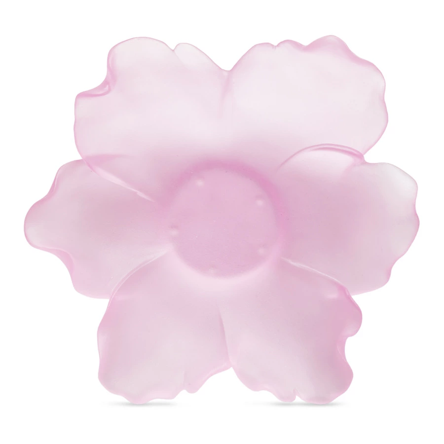 Чаша декоративная Decor de Table Pate de Verre Cristal Мак 18 см, хрустальное тесто, розовая, п/к