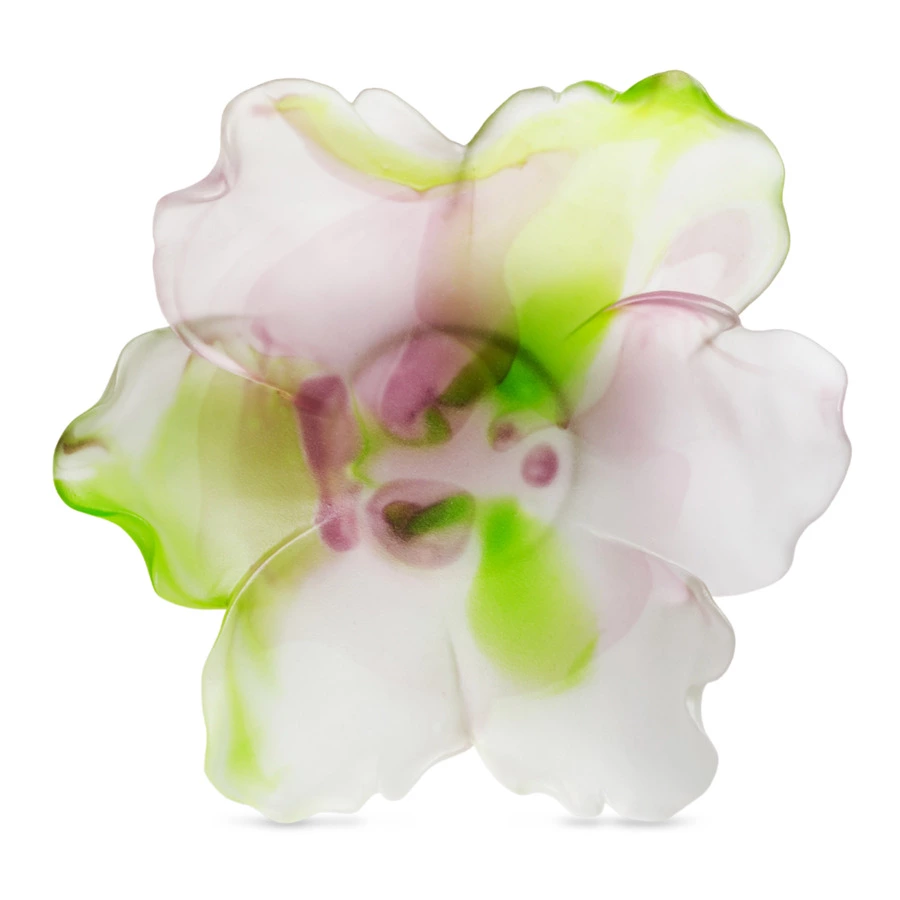 Чаша декоративная Decor de Table Pate de Verre Cristal Мак 18 см, фиолетово-зеленая, п/к