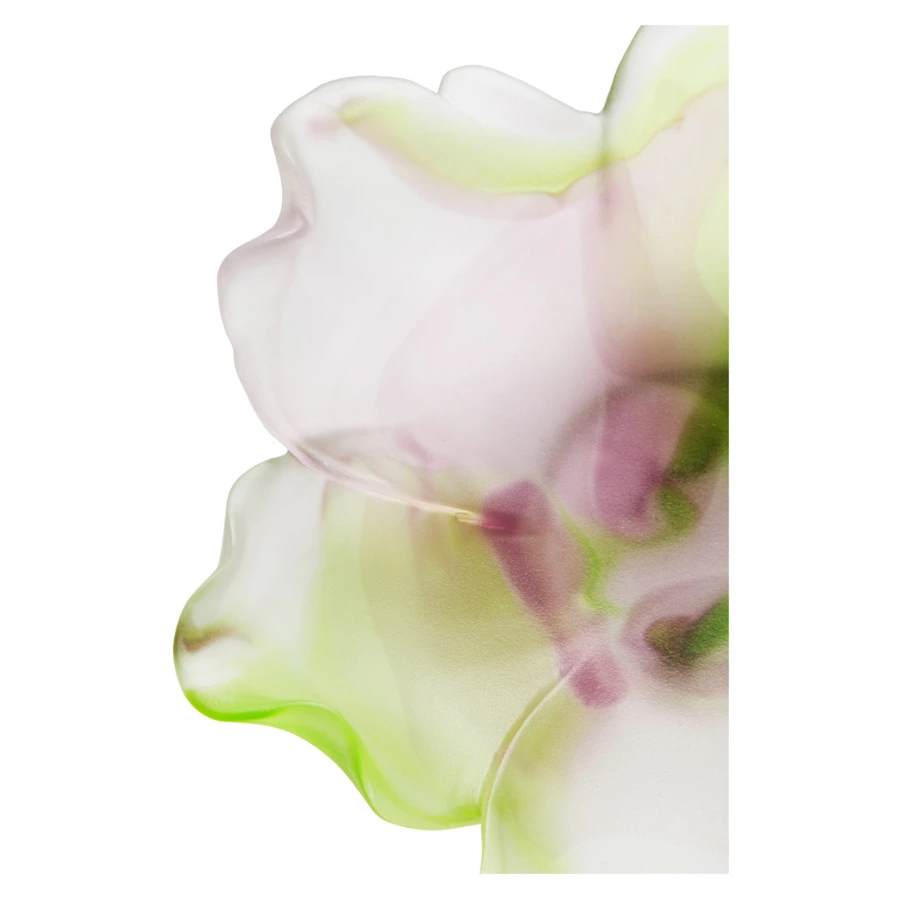 Чаша декоративная Decor de Table Pate de Verre Cristal Мак 18 см, фиолетово-зеленая, п/к