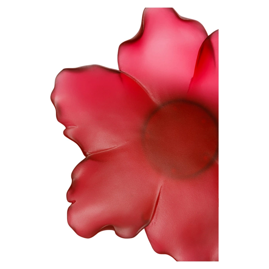 Чаша декоративная Decor de Table Pate de Verre Cristal Мак 18 см, красная, п/к