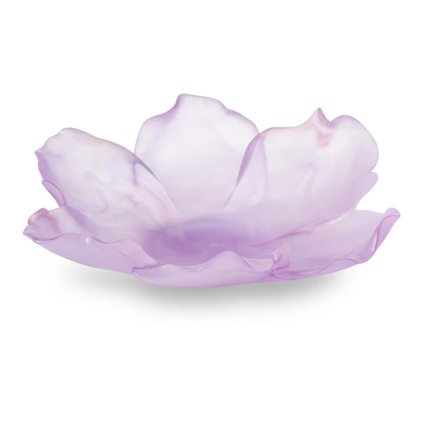 Чаша декоративная Decor de Table Pate de Verre Cristal Мак 18 см, фиолетовая, п/к