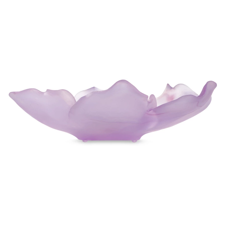 Чаша декоративная Decor de Table Pate de Verre Cristal Мак 18 см, фиолетовая, п/к