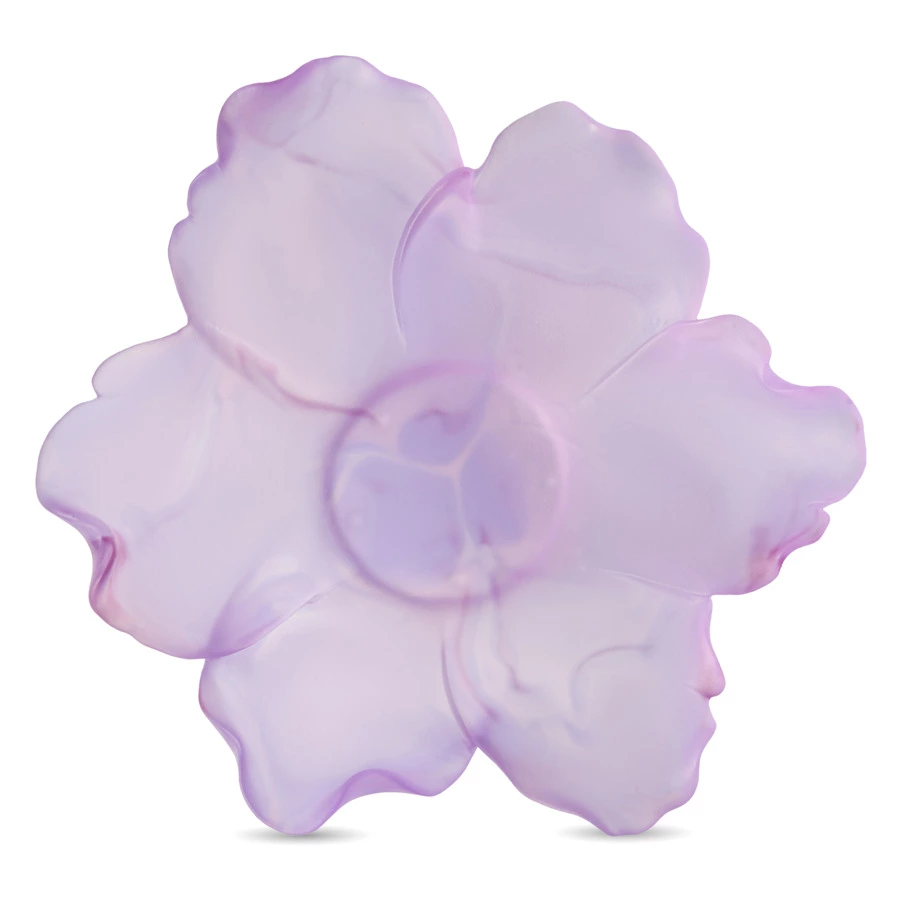 Чаша декоративная Decor de Table Pate de Verre Cristal Мак 18 см, фиолетовая, п/к