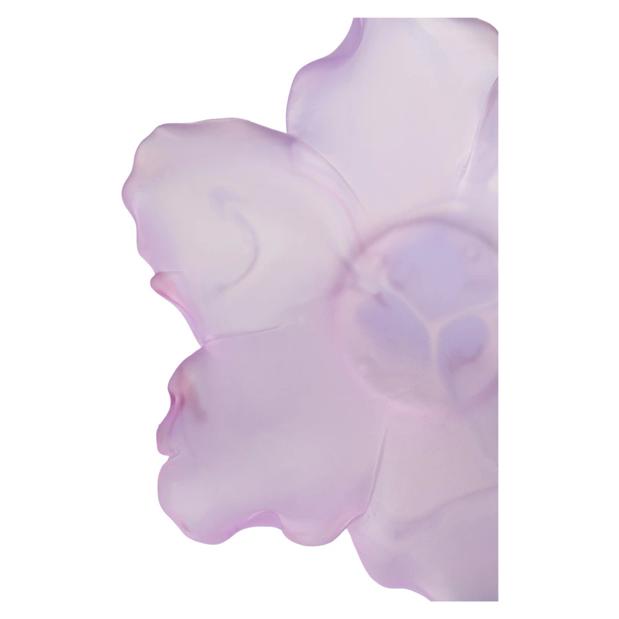 Чаша декоративная Decor de Table Pate de Verre Cristal Мак 18 см, фиолетовая, п/к