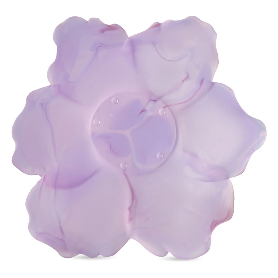 Чаша декоративная Decor de Table Pate de Verre Cristal Мак 18 см, фиолетовая, п/к