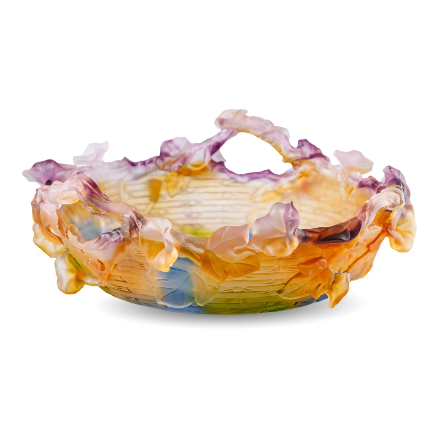 Чаша декоративная Decor de Table Pate de Verre Cristal Утренняя Заря 30 см, хрустальное тесто