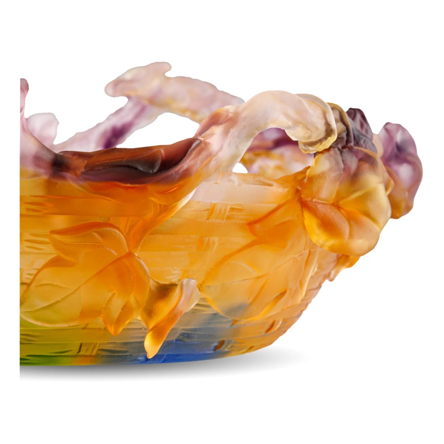 Чаша декоративная Decor de Table Pate de Verre Cristal Утренняя Заря 30 см, хрустальное тесто