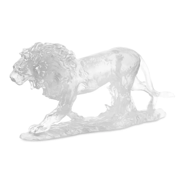 Фигурка Decor de Table Pate de Verre Cristal Лев 22 см, хрустальное тесто, белая, п/к