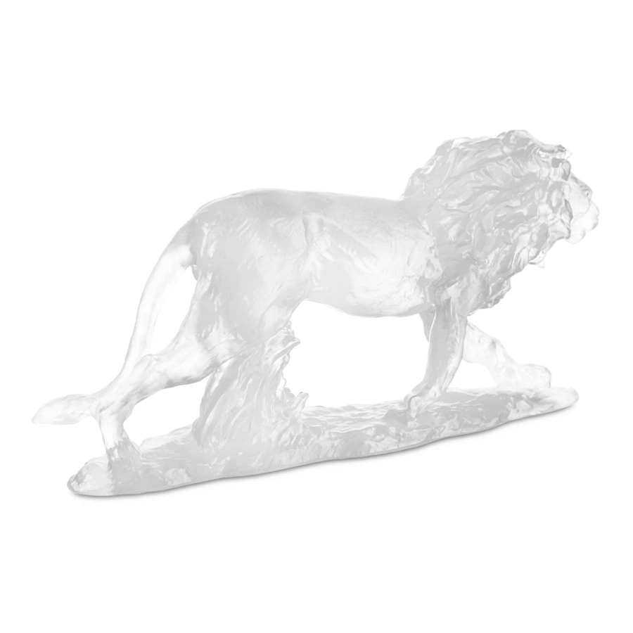Фигурка Decor de Table Pate de Verre Cristal Лев 22 см, хрустальное тесто, белая, п/к