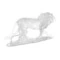 Фигурка Decor de Table Pate de Verre Cristal Лев 22 см, хрустальное тесто, белая, п/к