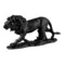 Фигурка Decor de Table Pate de Verre Cristal Лев 22 см, хрустальное тесто, черная, п/к
