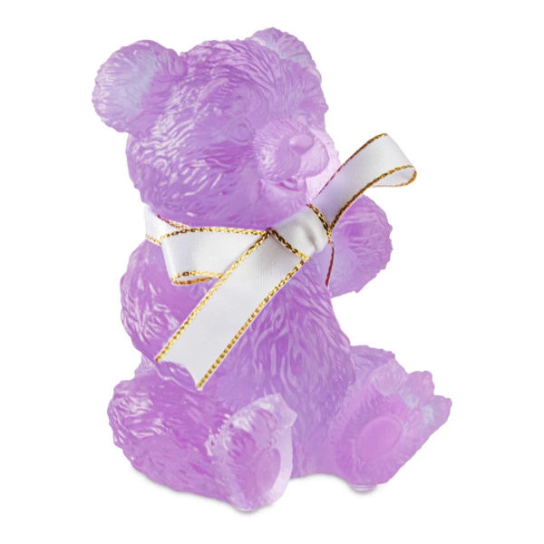 Фигурка Decor de Table Pate de Verre Cristal Медвежонок, хрустальное тесто, фиолетовая, п/к
