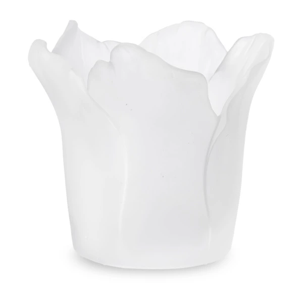 Подсвечник Decor de Table Pate de Verre Cristal Мак 8 см, хрустальное тесто, белый, п/к
