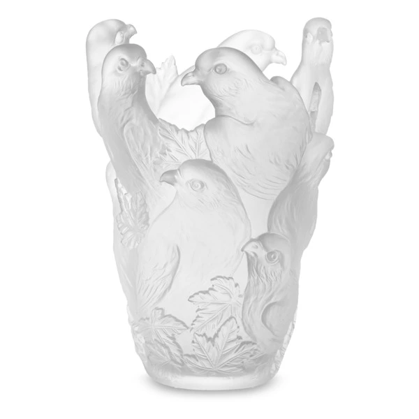 Ваза Decor de Table Pate de Verre Cristal Орел 30 см, хрустальное тесто, белая, п/к