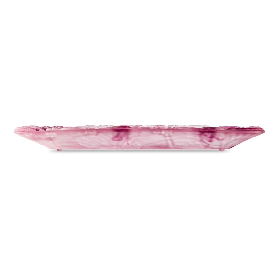Блюдо прямоугольное Decor de Table Pate de Verre Cristal Бабочка 22х13 см, хрустальное тесто