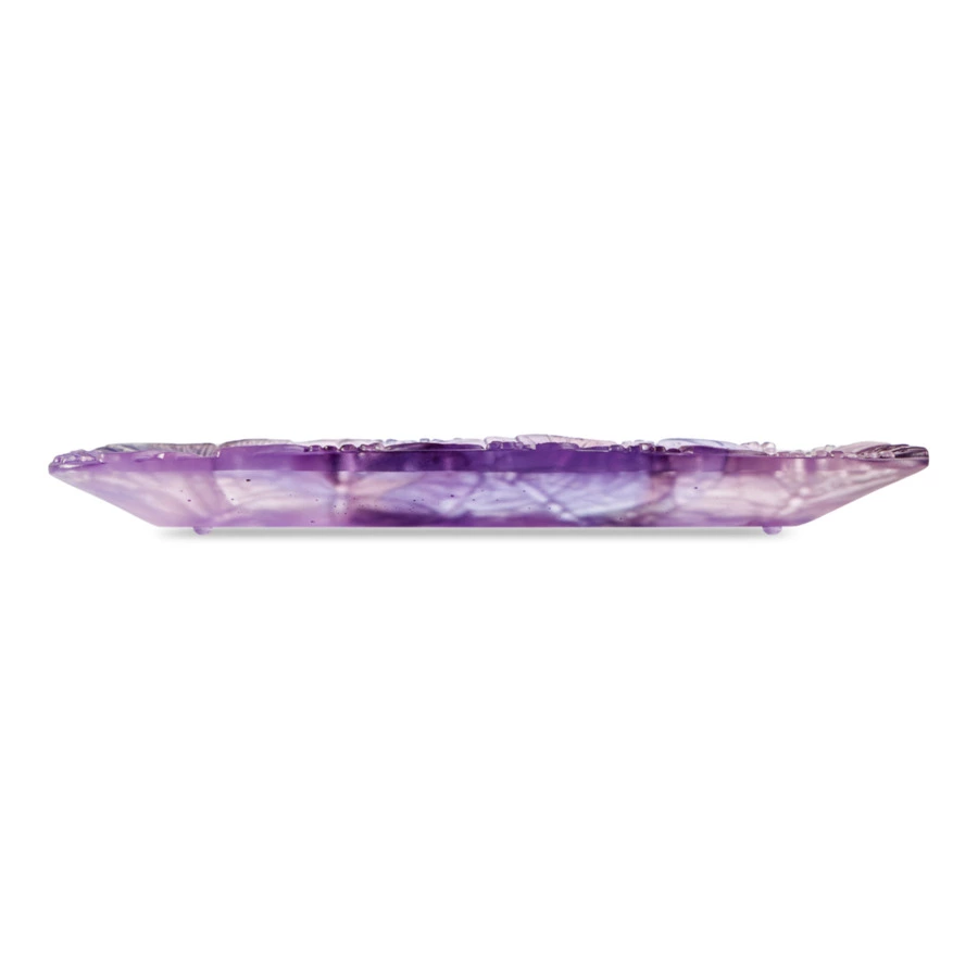 Блюдо прямоугольное Decor de Table Pate de Verre Cristal Бабочка 22х13 см, хрустальное тесто