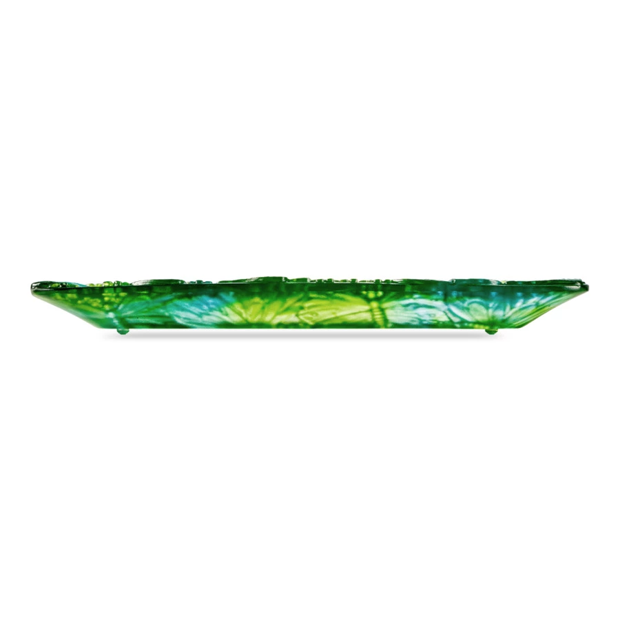 Блюдо прямоугольное Decor de Table Pate de Verre Cristal Бабочка 22х13 см, хрустальное тесто