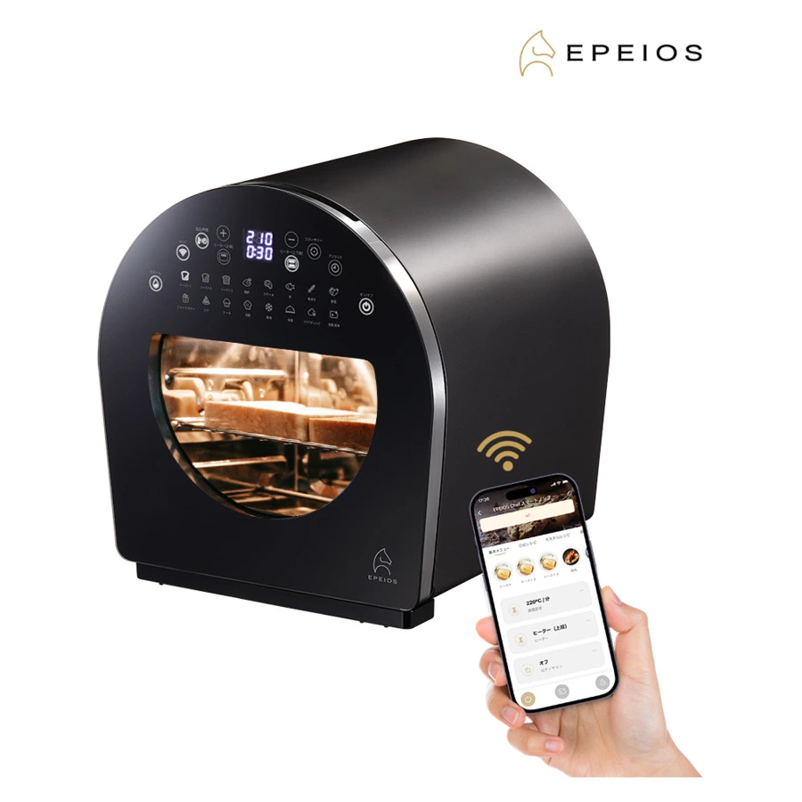 Умная печь-аэрогриль EPEIOS FoElem Chef на 14 л, 1500 Вт,  EPAO502, черный