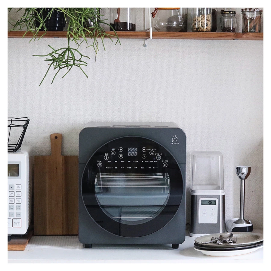 Умная печь-аэрогриль EPEIOS Epicure+, 6-в-1 на 14 л, 1700 Вт, EPAO249, черная