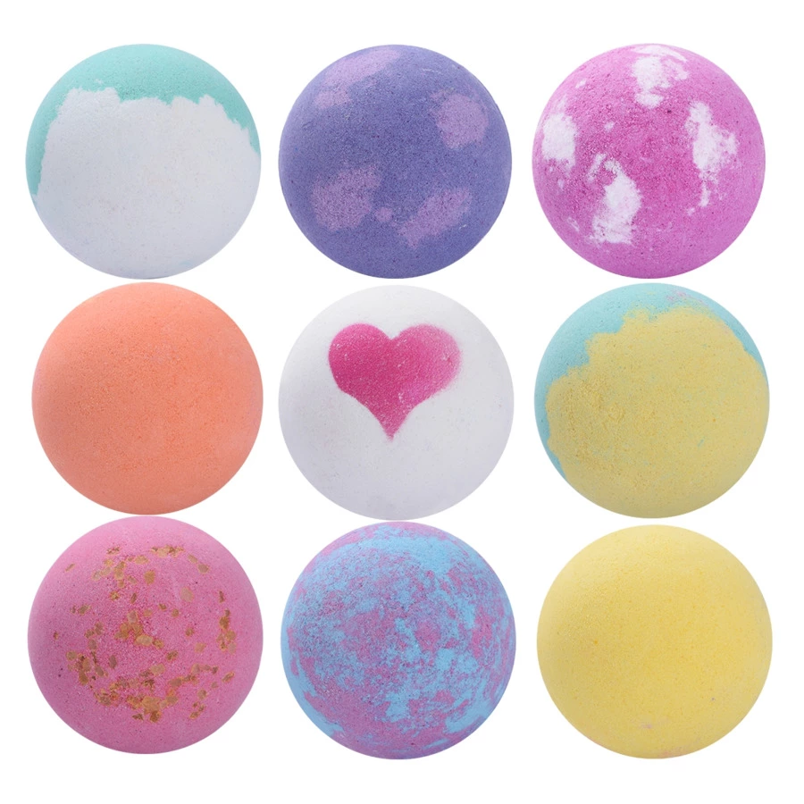 Премиальные бомбочки для ванны EPEIOS Bath bombs, 9 шт, разноцветные