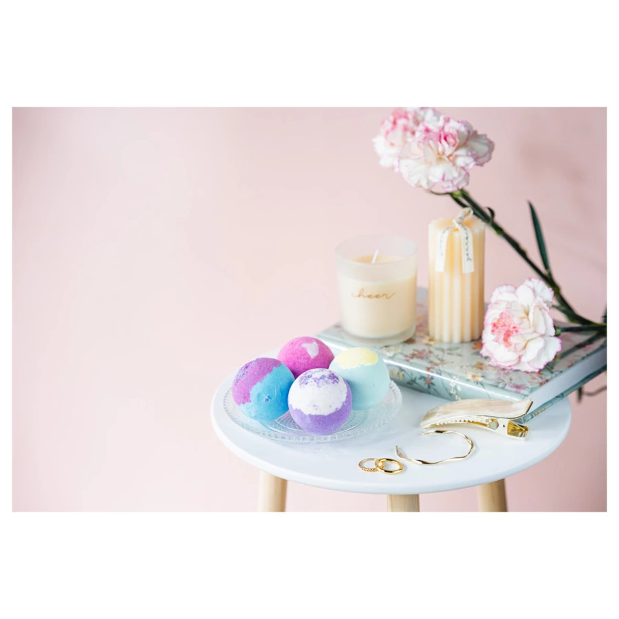 Премиальные бомбочки для ванны EPEIOS Bath bombs, 12 шт, разноцветные