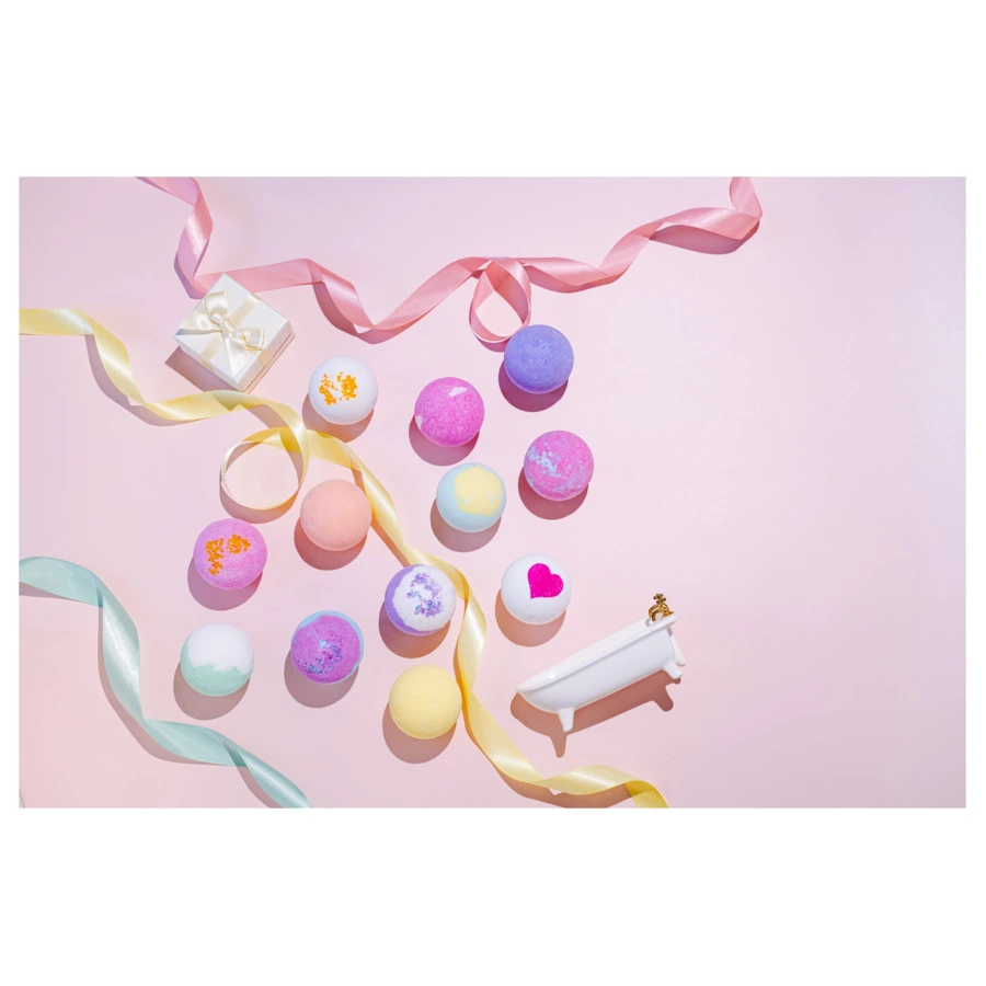 Премиальные бомбочки для ванны EPEIOS Bath bombs, 12 шт, разноцветные