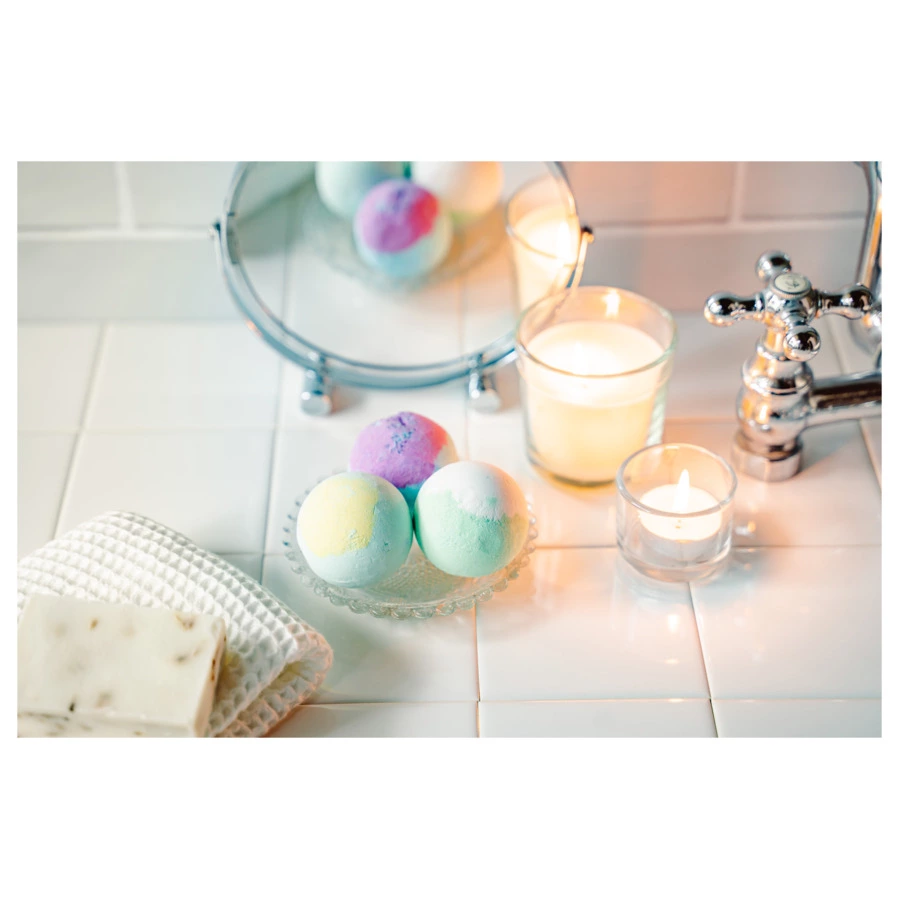 Премиальные бомбочки для ванны EPEIOS Bath bombs, 12 шт, разноцветные