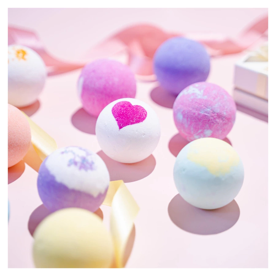 Премиальные бомбочки для ванны EPEIOS Bath bombs, 12 шт, разноцветные