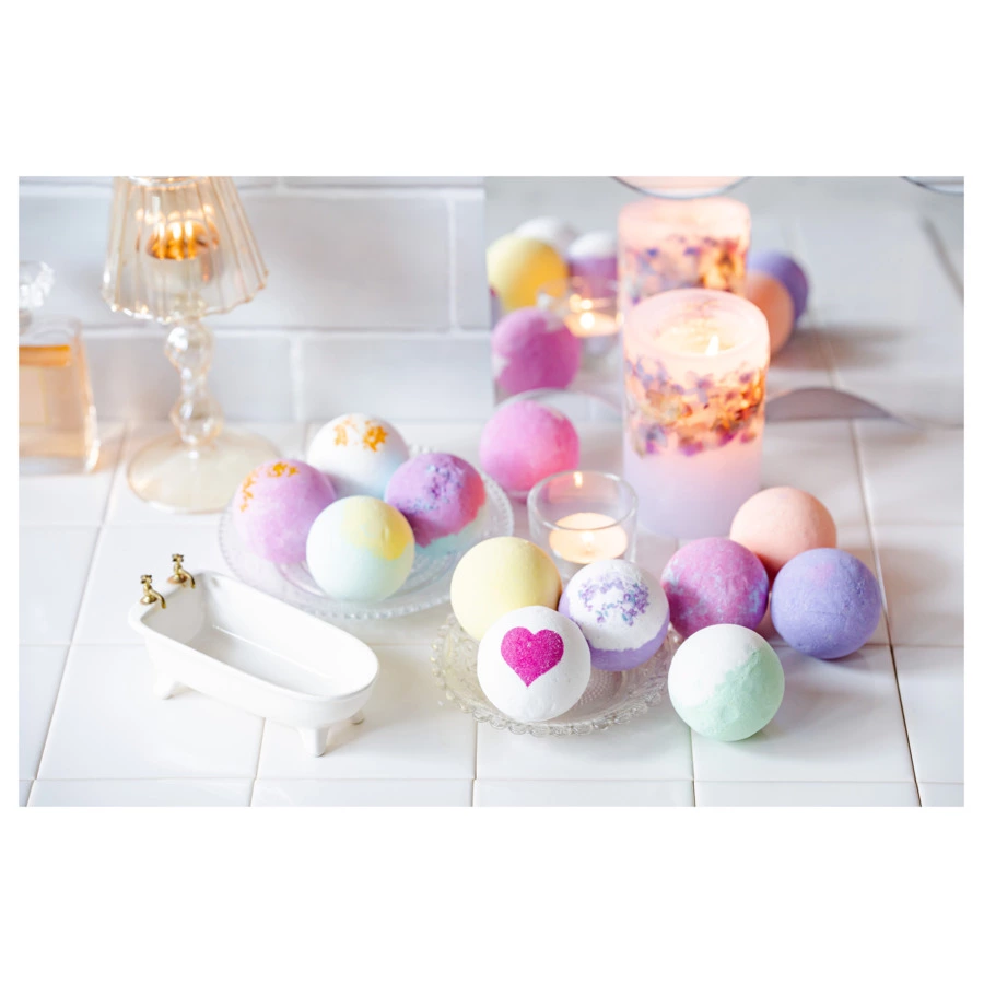 Премиальные бомбочки для ванны EPEIOS Bath bombs, 24 шт, разноцветные