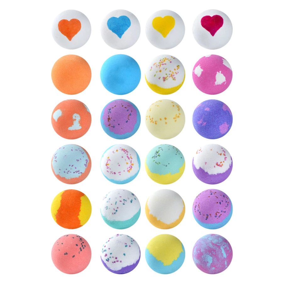 Премиальные бомбочки для ванны EPEIOS Bath bombs, 24 шт, разноцветные