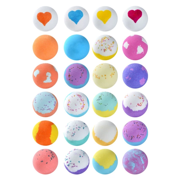 Премиальные бомбочки для ванны EPEIOS Bath bombs, 24 шт, разноцветные
